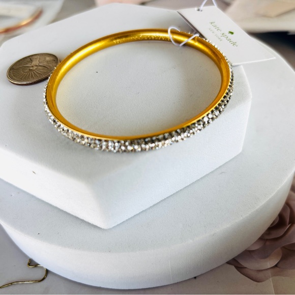 Kate Spade New York Razzle Dazzle Pave Clear Crystal Bangle Bracelet - Picture 8 of 9